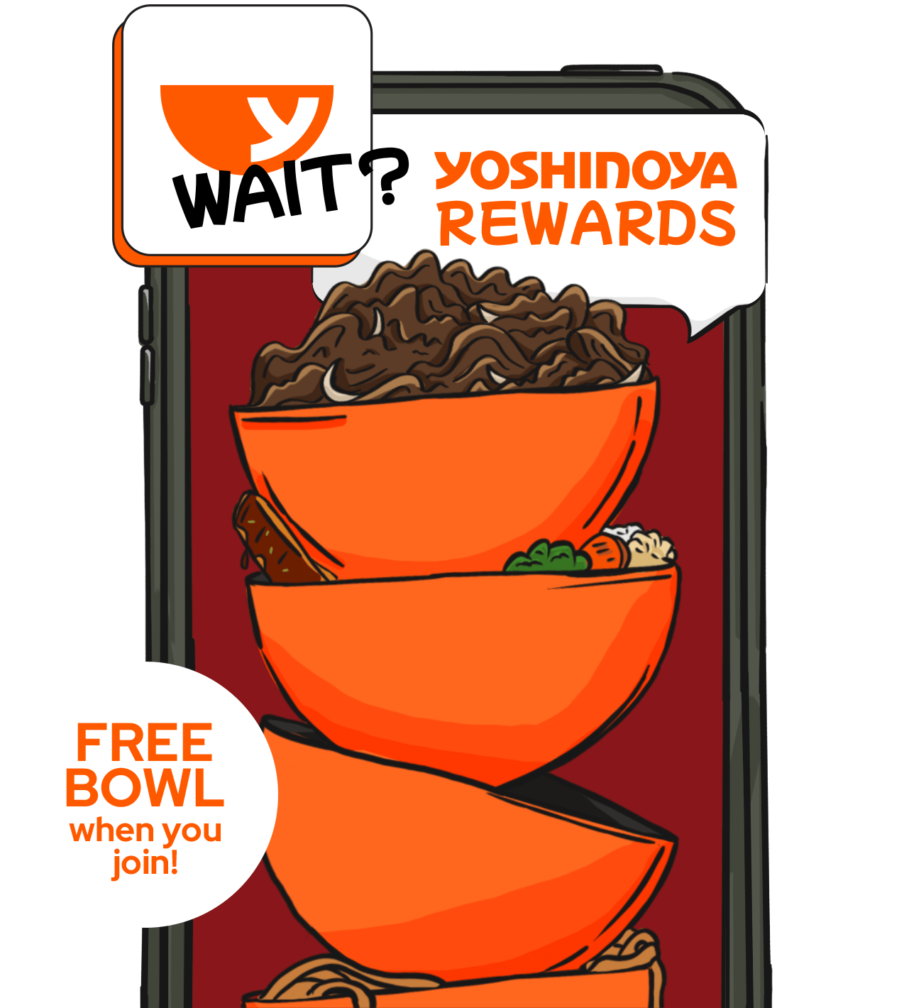 Yoshinoya Bowl with a soft drink.